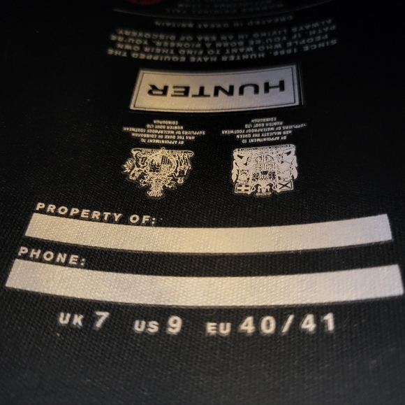 Women's size 9 HUNTER Original Tall Classic Black Waterproof Boots - Picture 7 of 8